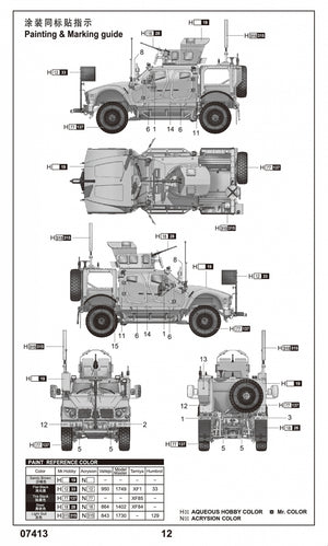 Trumpeter 07413 US M1240 M-ATV MRAP 1/72 – zdjęcie 5