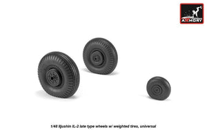 Armory Models AW48035 Iljushin IL-2 Bark, roues de type tardif avec pneus lestés, échelle 1/48
