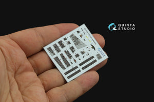 Intérieur imprimé en 3D et coloré sur papier décalcomanie Quinta Studio QD72091 F-4D (Fine Molds) 1/72 – image 4