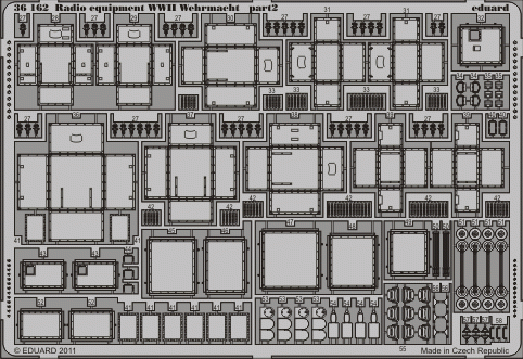 Équipement radio Eduard 36162, Seconde Guerre mondiale, Wehrmacht, échelle 1/35