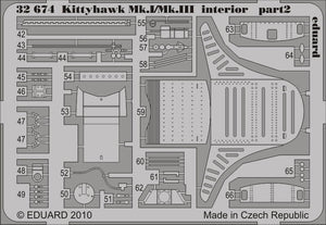 Eduard 32674 Kittyhawk Mk. Je/Mc. III intérieur SA 1/32 Hasegawa  – Bild 2