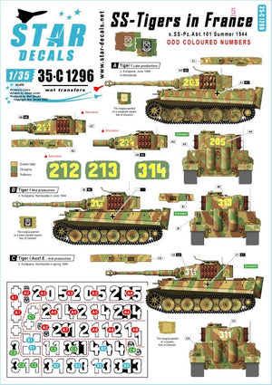 Star Decals 35-C1296 SS-Tigers en France #5 1/35