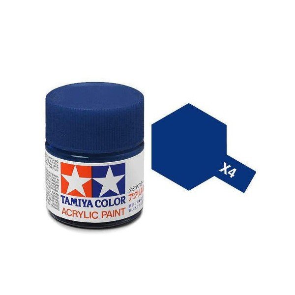Tamiya 81004 Peinture acrylique X-4 bleue 23 ml