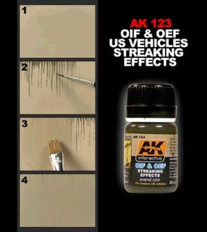 AK Interactive AK123 Oif Oef - Effets de traînée pour véhicules américains 35 ml – image 2