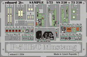 Eduard SS250 P-51B/C 1/72 ACADEMY MINICRAFT
