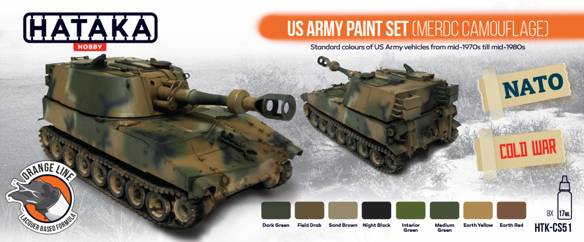 Hataka HTK-CS51 US Army paint set (MERDC camouflage) 8x17ml – zdjęcie 2