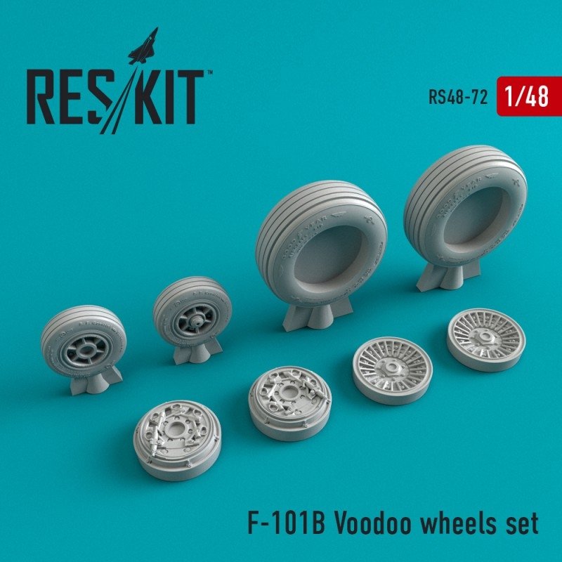 RESKIT RS48-0072 F-101 (B) Jeu de roues Voodoo 1/48