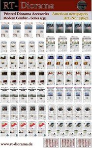 Accessoires imprimés RT-Diorama 35897 : Journaux américains 1/35