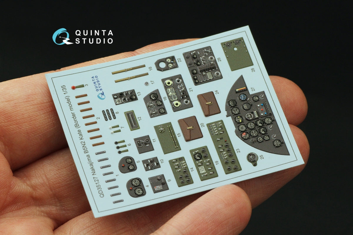 Quinta Studio QD35127 Nakajima B5N2 Kate Intérieur coloré imprimé en 3D sur papier décalcomanie (Border Model) 1/35 – image 3