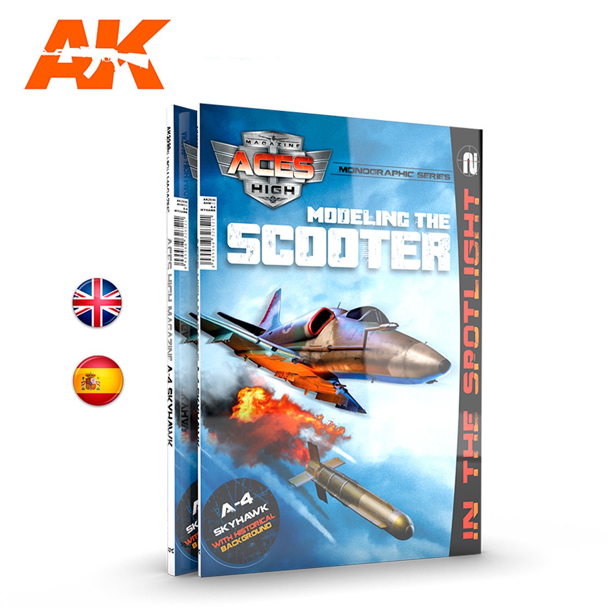AK-Interactive AK2939 ACES HIGH MONOGRAPHIC SERIES : SKYHAWK (Anglais / Espagnol)