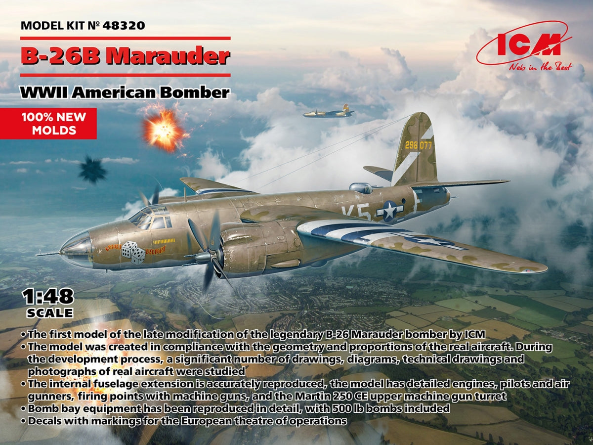 ICM 48320 B-26B Marauder Bombardier américain de la Seconde Guerre mondiale 1/48 – imagen 2