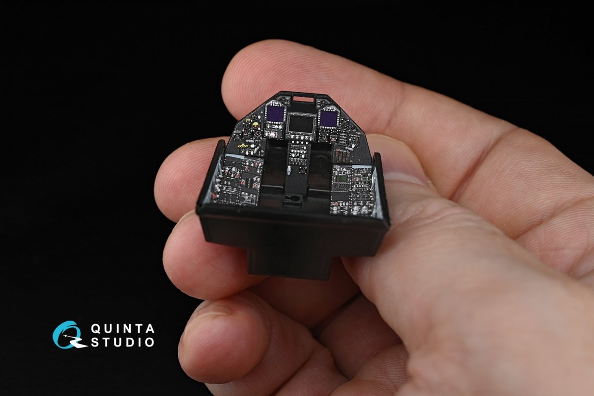 Intérieur imprimé en 3D et coloré sur papier décalcomanie Quinta Studio QD48169 F-117A (pour maquette Tamiya) 1/48 – image 3