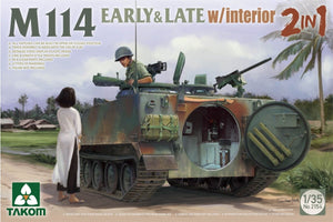 Takom 2154 M114, versions ancienne et récente, avec intérieur, échelle 1/35