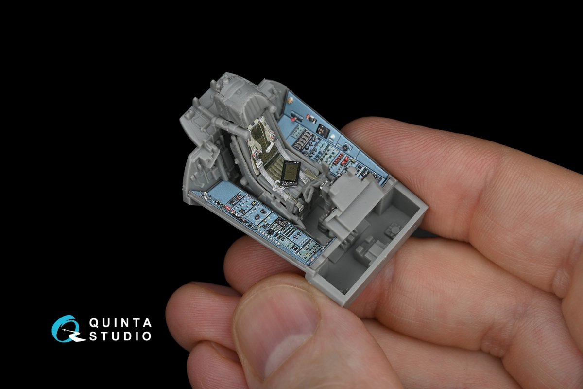 Intérieur imprimé en 3D et coloré sur papier décalcomanie Quinta Studio QD48172 Su-33 (pour kit Kinetic) 1/48 – immagine 3