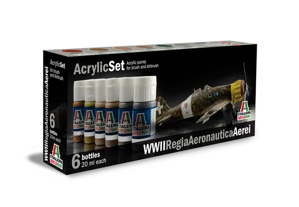 Italeri 437AP Regia Aeronautica Aerei Ensemble Acrylique 6x20ml