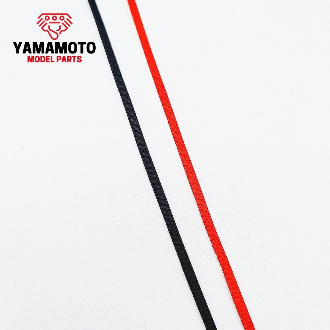 Ceintures de sécurité de course Yamamoto YMPTUN116, 4 points, lot de 1 - Noir et rouge, échelle 1/24  – image 4