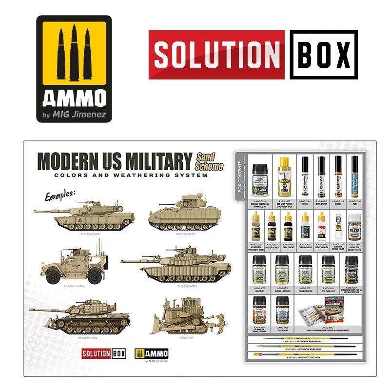 AMMO of Mig Jimenez 7712 SOLUTION BOX - Modern US Military Sand Scheme – zdjęcie 2