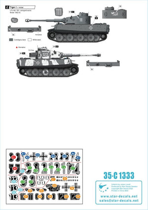 Star Decals 35-C1333 Tiger I. sPzAbt 502 n° 1. Tigres de première génération (1942-43). Échelle 1/35 – Bild 3