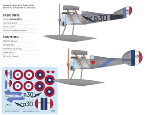 Eduard 8413 Avion à flotteurs Hanriot HD.2 français de la Première Guerre mondiale, édition Weekend, échelle 1/48 – Bild 2