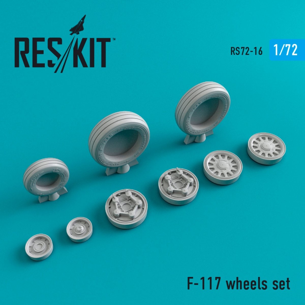 RESKIT RS72-0016 F-117 « NIGHTHAWK » JEU DE ROUES 1/72