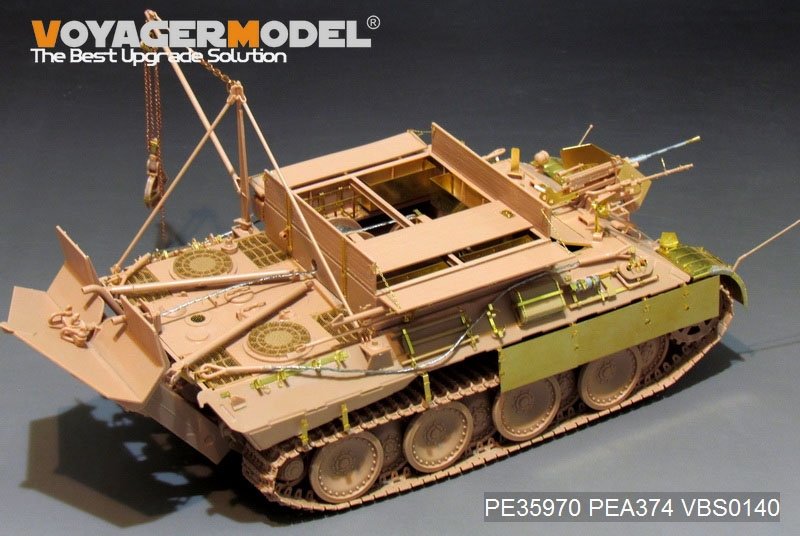Modèle Voyager PE35970 Bergepanther Ausf.A allemand de la Seconde Guerre mondiale (type tardif, porte-outils Panther G) Base pour MENG SS-015 1/35 – image 10