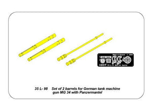 Aber 35L-098 Ensemble de 2 canons pour mitrailleuse de char allemande MG 34 avec Panzermantel (1/35) – imagen 8