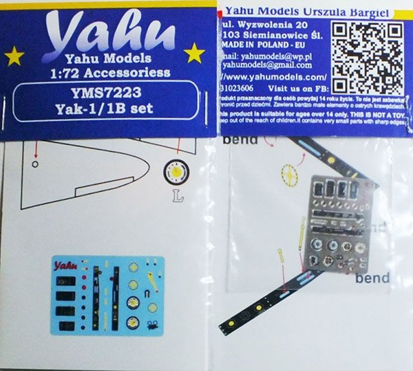 Yahu YMS7223 Yakovlev Yak-1 Set 1/72 