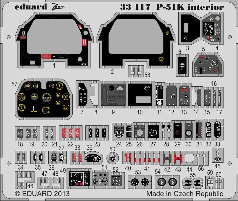 Eduard 33117 P-51K intérieur SA 1/32 Tamiya