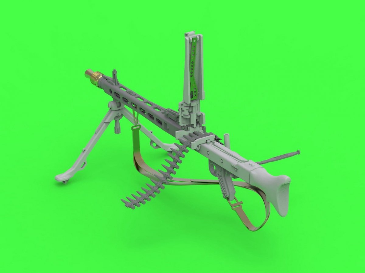 Master GM-35-024 MG-42 - Mitrailleuse allemande (7,92 mm) - Fusil complet - Comprend des pièces tournées, en résine et photogravées (1 pc.) 1/35 – image 5