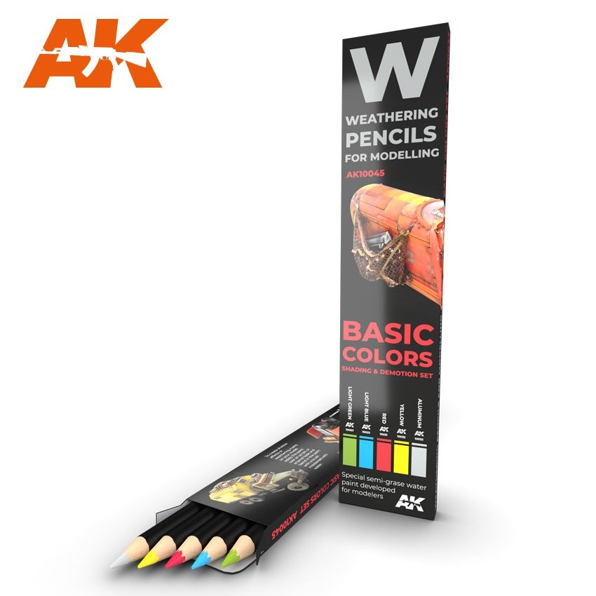 AK Interactive AK10045 COULEURS DE BASE : ENSEMBLE D'OMBRAGE ET DE DÉMOTION