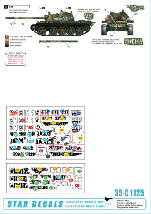 Star Decals 35-C1125 HVO - Hrvatsko Vijece Obranie (Croate). T-55 et T-55A 1992-95 1/35 – immagine 2