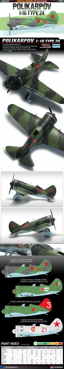 Académie 12314 Polikarpov I-16 type 24 1/48 – image 2