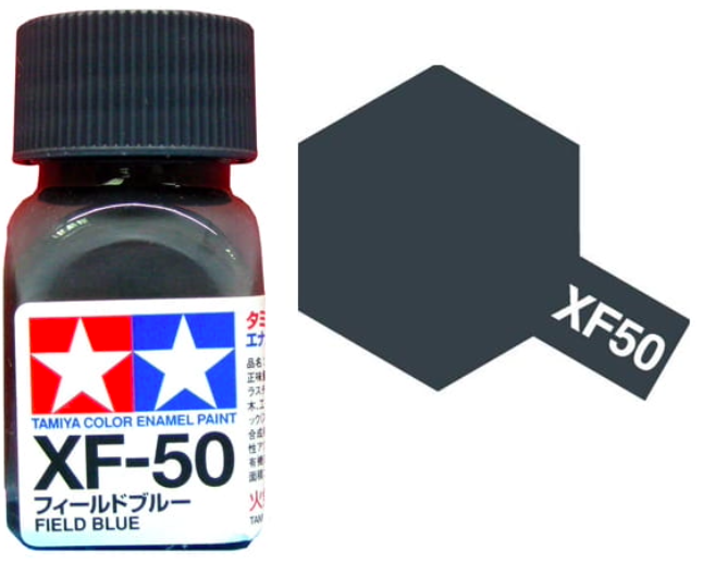 Peinture émail Tamiya XF50 Bleu de campagne (80350)
