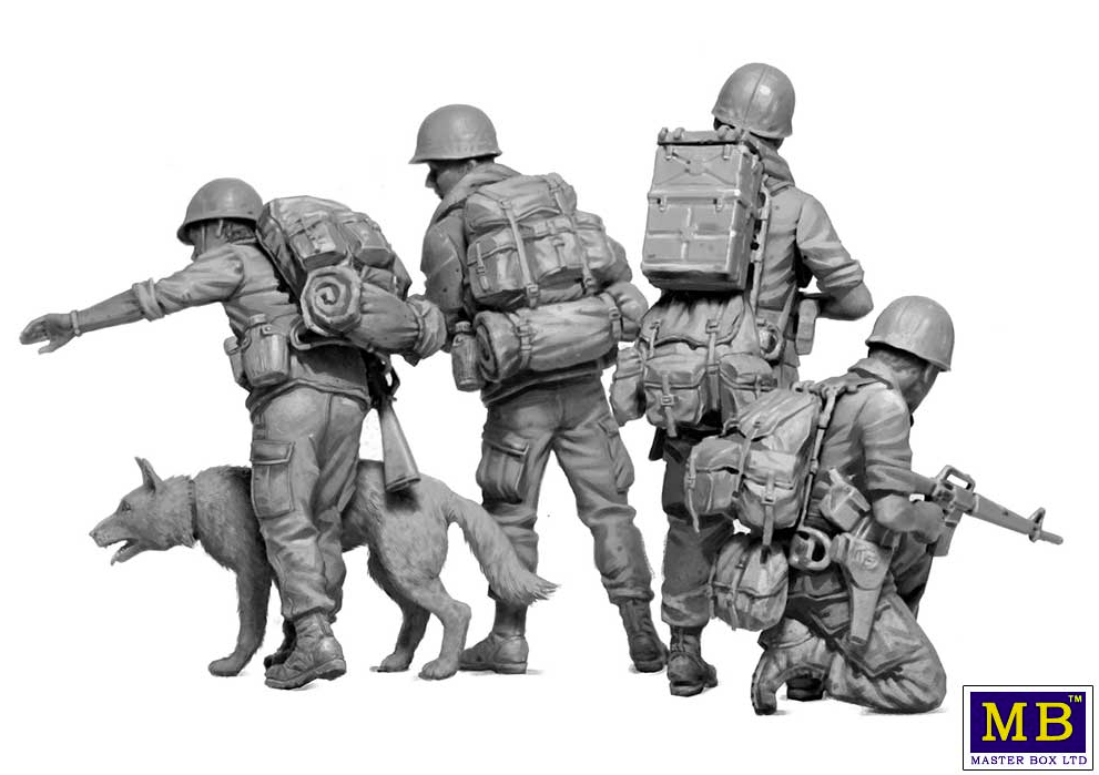 Master Box 35238 Dog Patrol, série Guerre du Vietnam, échelle 1/35 – image 3
