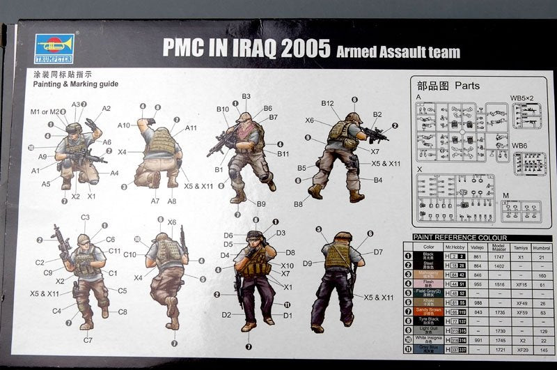 Trumpeter 00419 PMC en Irak 2005 - Équipe d&amp;#39;assaut armée (1/35) – image 4