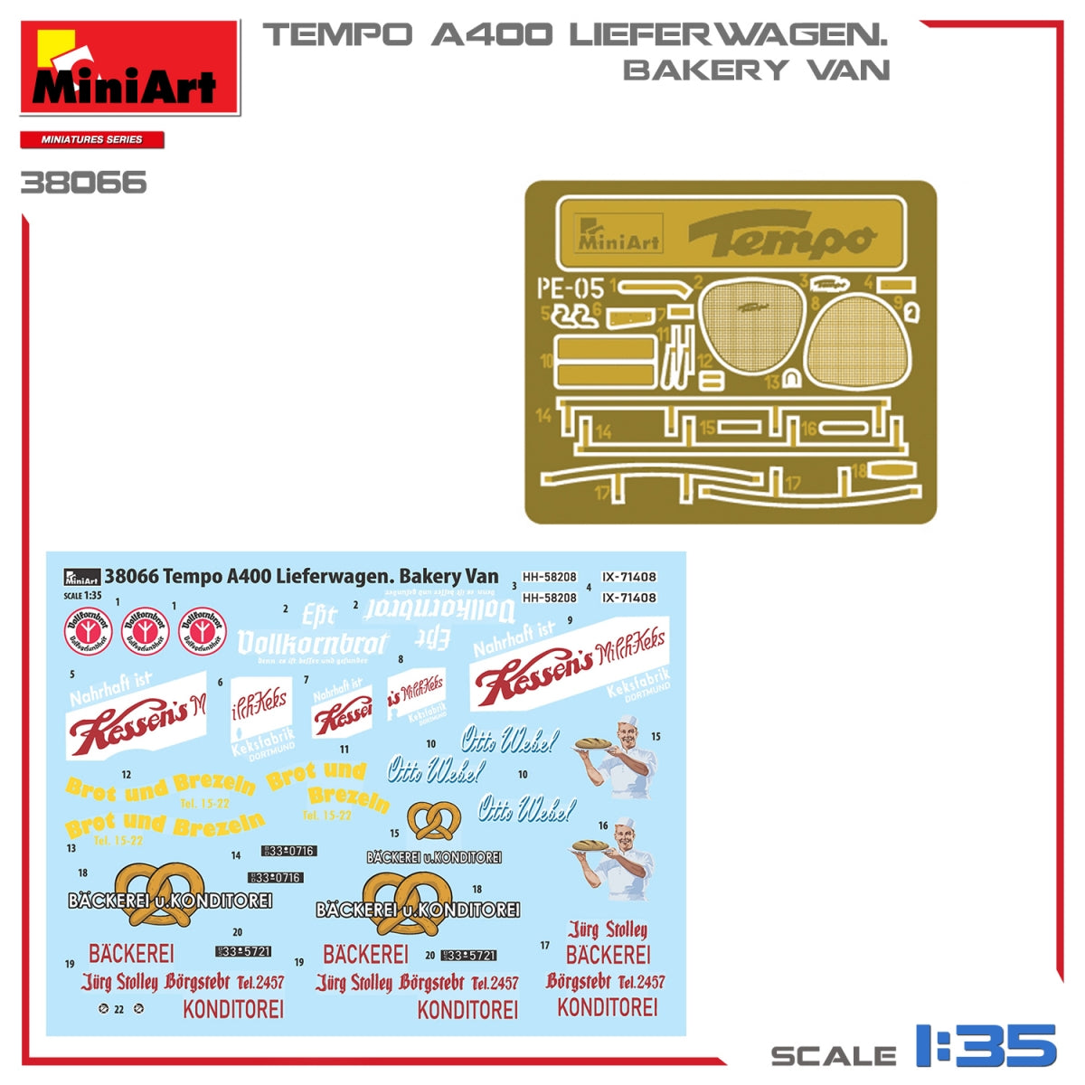 MiniArt 38066 TEMPO A400 LIEFERWAGEN. FOURgon BOULANGERIE 1/35 – image 2