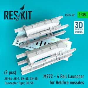 RESKIT RS35-0022 M272 - Lanceur sur rails pour missiles Hellfire (2 pièces) 1/35
