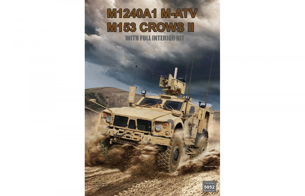 Maquette Rye Field 5052 M1240A1 M-ATV M153 CROWS II avec intérieur complet, échelle 1/35