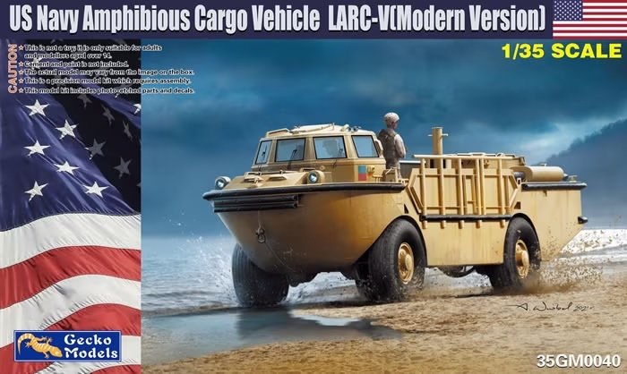 Maquette Gecko Models 35GM040 Véhicule de transport amphibie LARC-V de l'US Navy (version moderne) à l'échelle 1/35