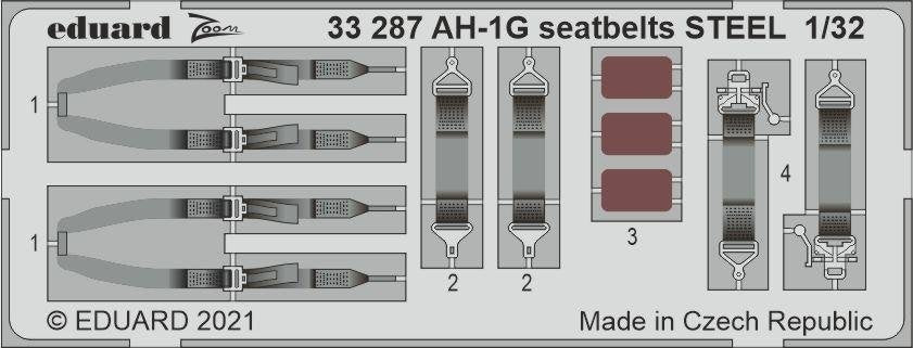 Ceintures de sécurité Eduard 33287 AH-1G en acier ICM 1/32
