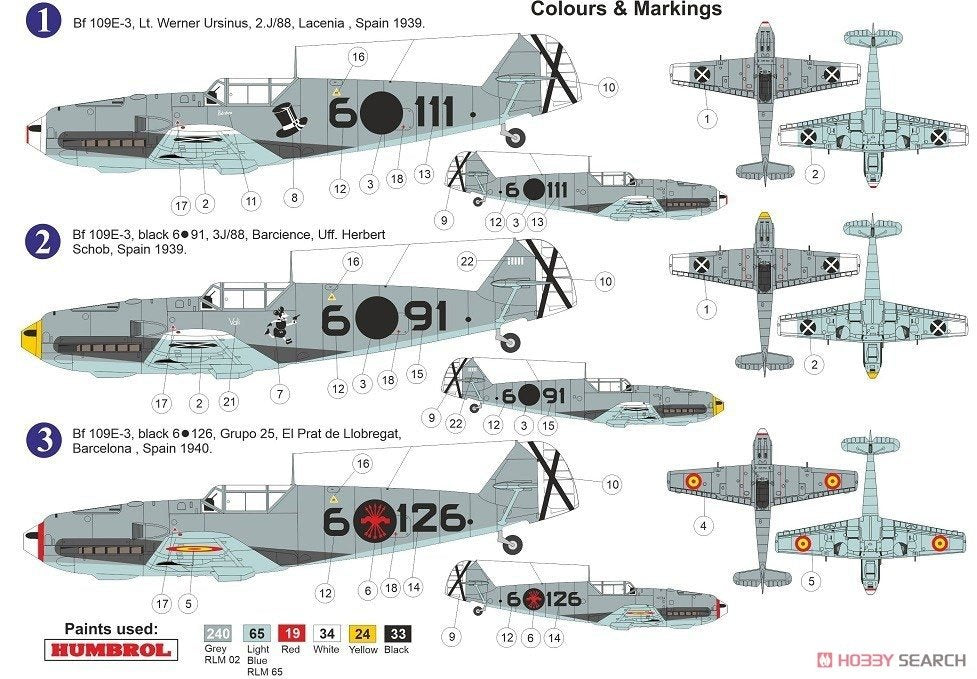 Maquette AZ7660 Messerschmitt Bf 109E-3 au-dessus de l&amp;#39;Espagne, échelle 1/72 – immagine 5