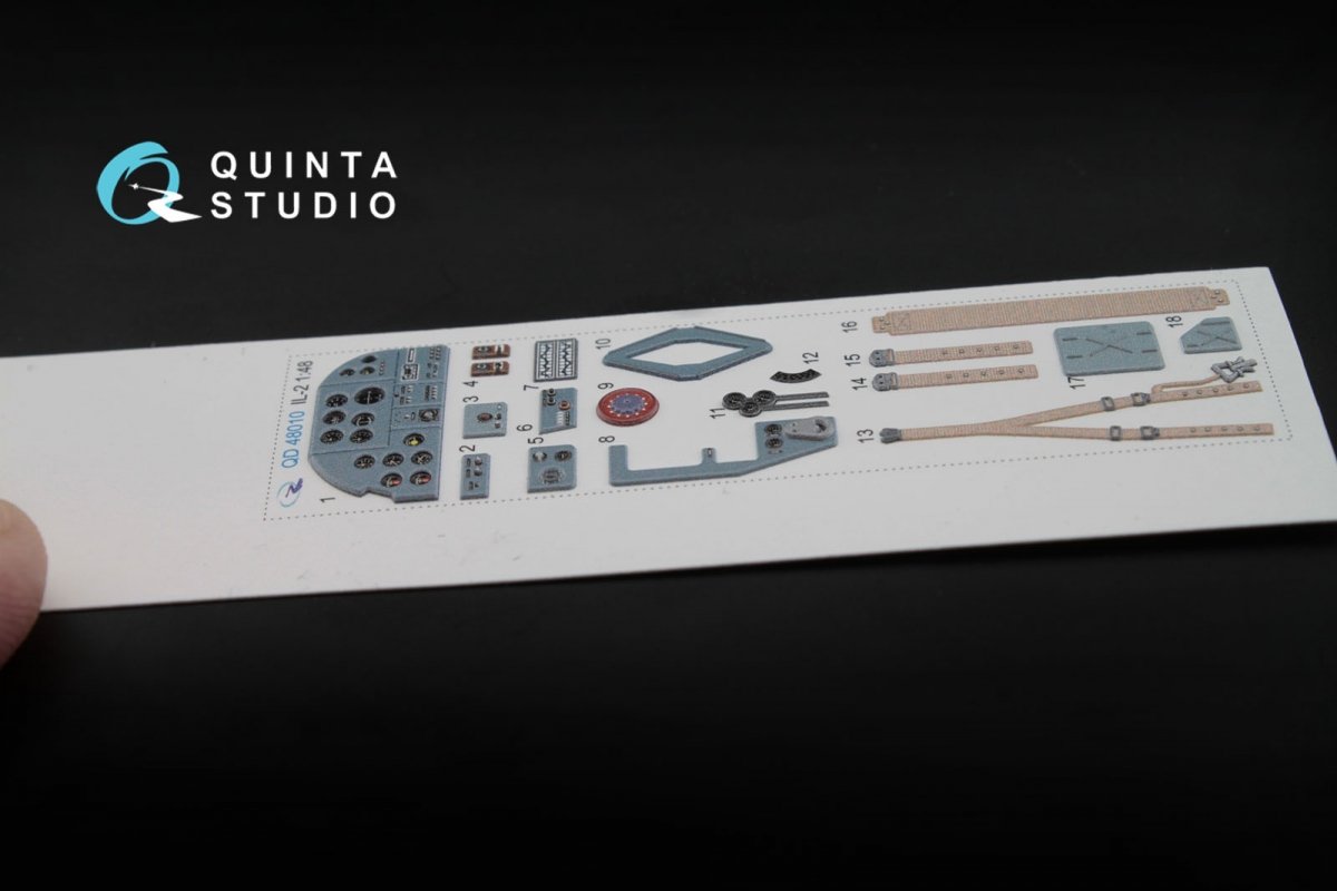 Intérieur imprimé en 3D et coloré pour IL-2 (Quinta Studio QD48010) sur papier décalcomanie (pour maquettes Accurate/Italery/Academy/Eduard) 1/48 – image 2
