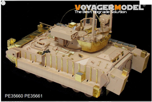 Maquette Voyager PE35660 M2A3 BRADLEY de l&amp;#39;armée américaine moderne avec système BUSK III IFV Basic (canon et lance-fumigènes inclus) (Pour MENG SS-004) 1/35