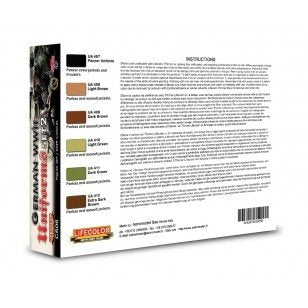 Coffret de peinture acrylique Lifecolor CS05 Uniformes allemands Seconde Guerre mondiale, lot de 2 (6 x 22 ml) – image 2