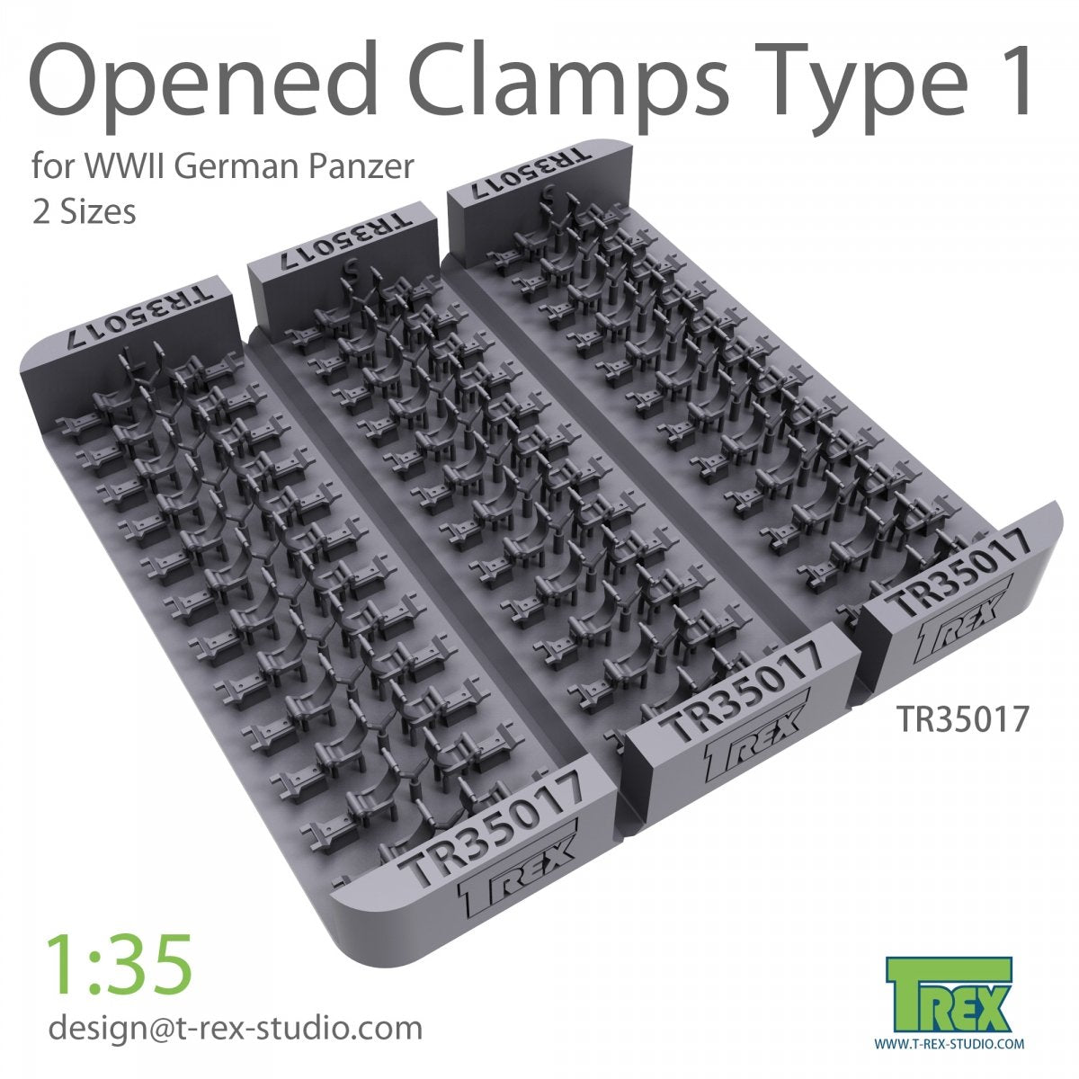 Pinces ouvertes T-Rex Studio TR35017 pour char allemand Panzer Type 1 au 1/35