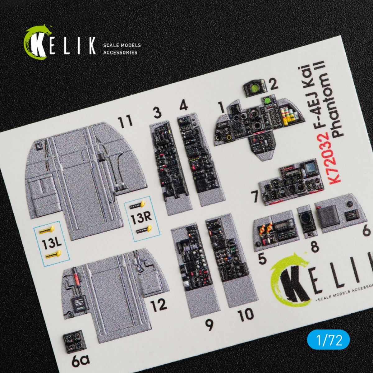 Décalcomanies 3D intérieures KELIK K72032 F-4EJ KAI « PHANTOM II » pour maquette Hasegawa au 1/72 – immagine 4