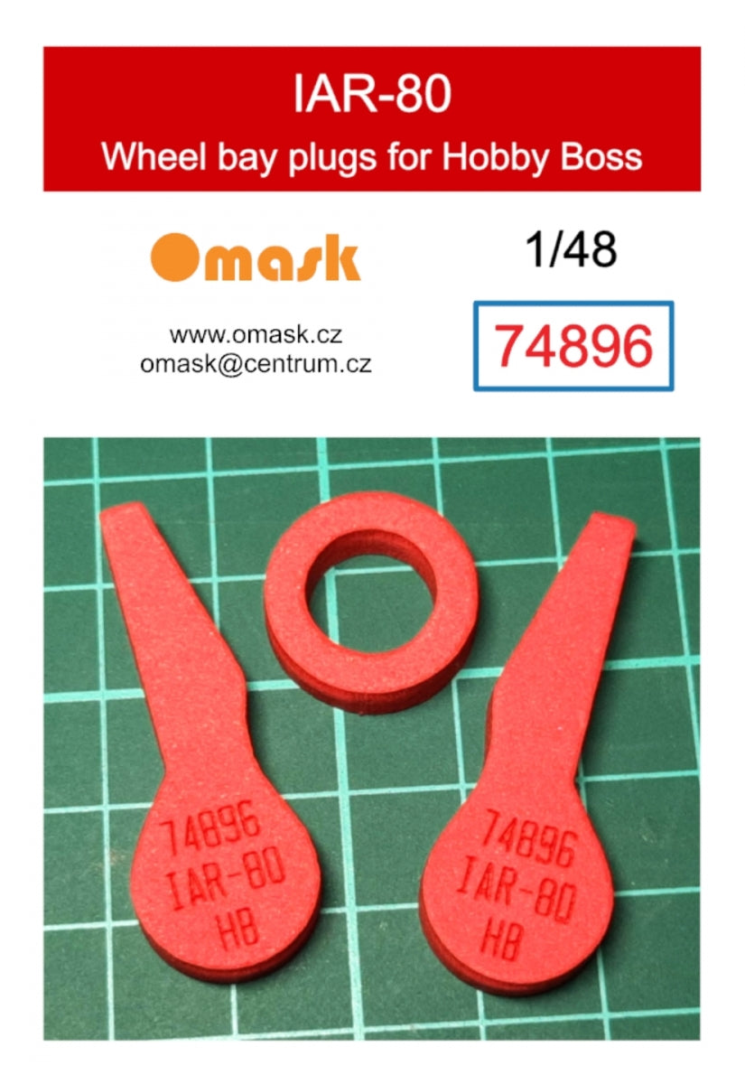 Bouchons de passage de roue Omask 74896 IAR-80 (pour Hobby Boss) 1/48