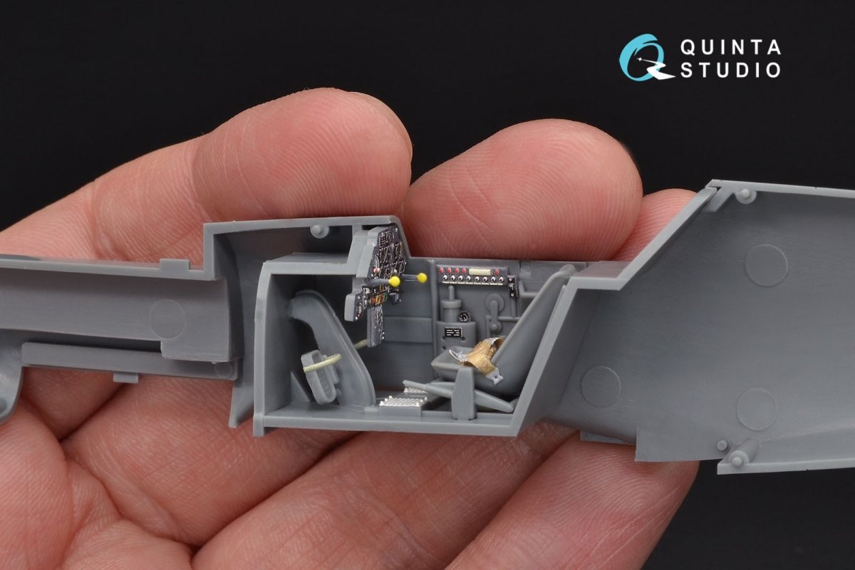 Intérieur imprimé en 3D et coloré sur papier décalcomanie Quinta Studio QD48097 Bf 109E (pour maquette Tamiya) 1/48  – image 4