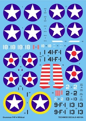 Techmod 48018 - Grumman F4F-4 Wildcat (1/48) 