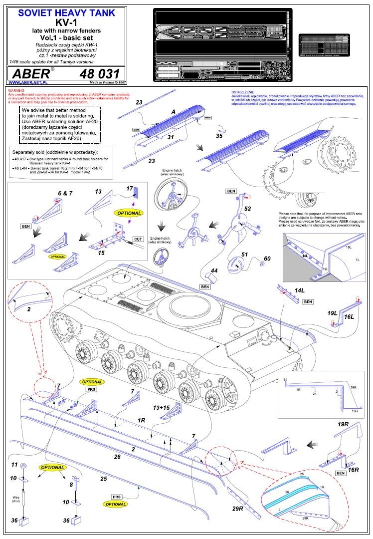 Aber 48031 KW 1 Char tardif avec ailes étroites Tamiya 1/48 – image 3